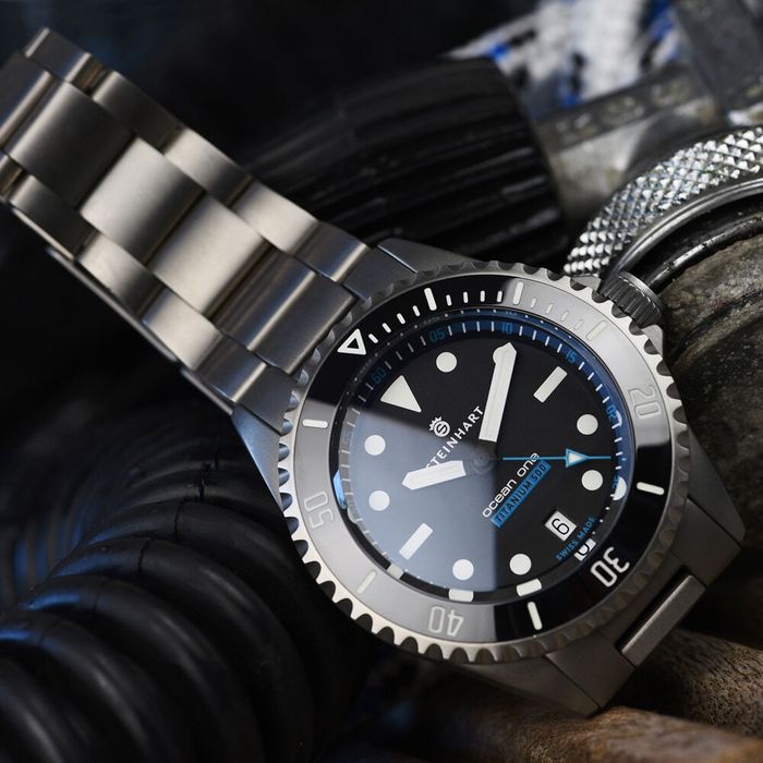 Титановий дайвер steinhart ocean one premium, годинник чоловічий