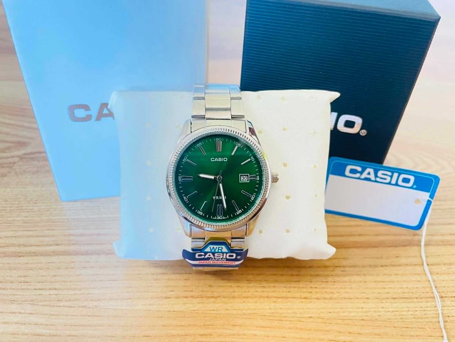 NOWY Zegarek Casio MTP-1302PD-3AVEF Emerald Green Datejust | Full Set