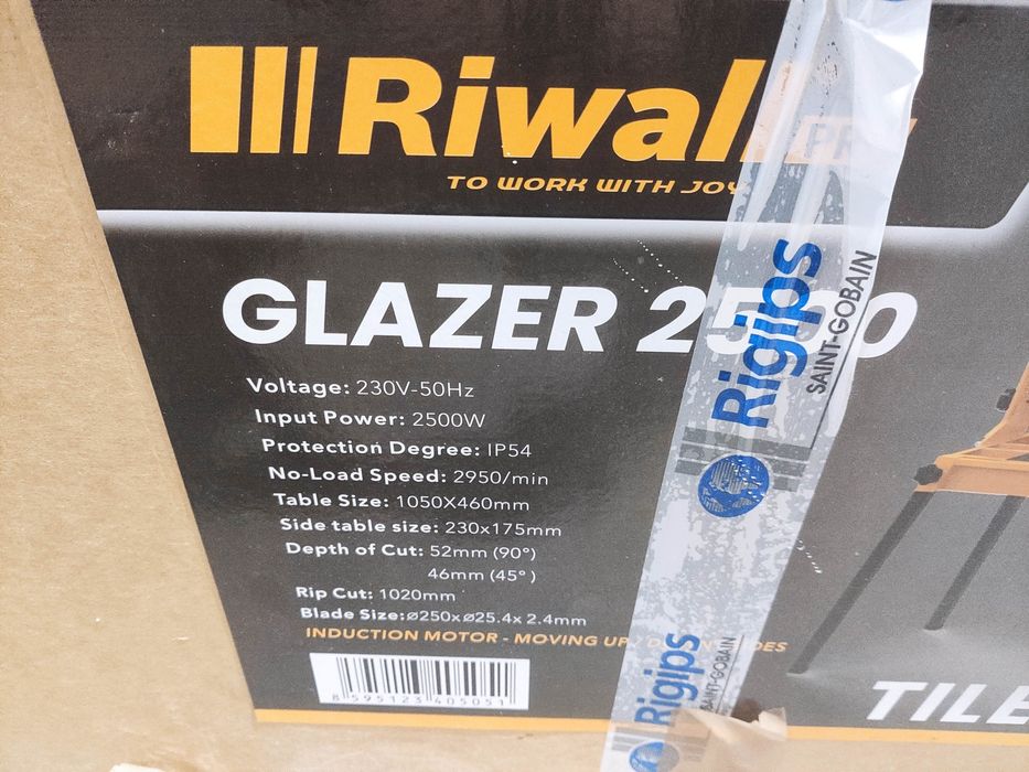 Piła wodna maszyna do cięcia płytek, glazury Riwal Glazer 2500