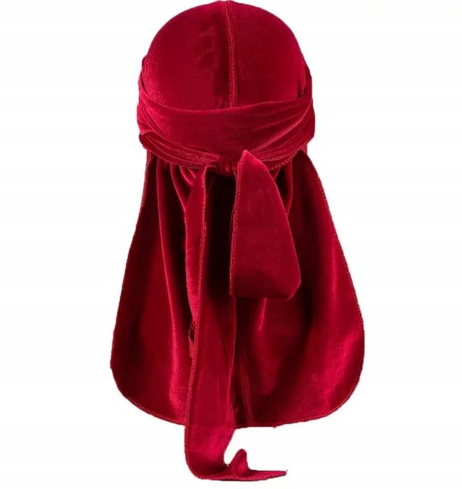 Chusta Na Głowę Bandana Durag Satynowy Premium Czerwony Bloods Y2K