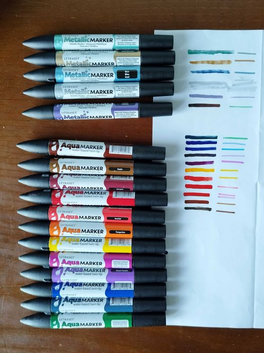 Aqua Markers, marca Letraset