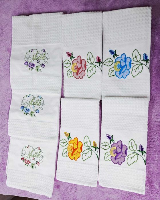 Panos de Cozinha Bordados Vários Modelos