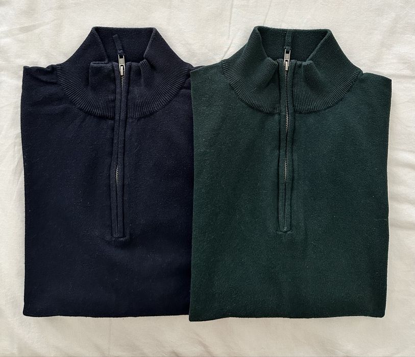 Camisolas de Gola Azul e Verde