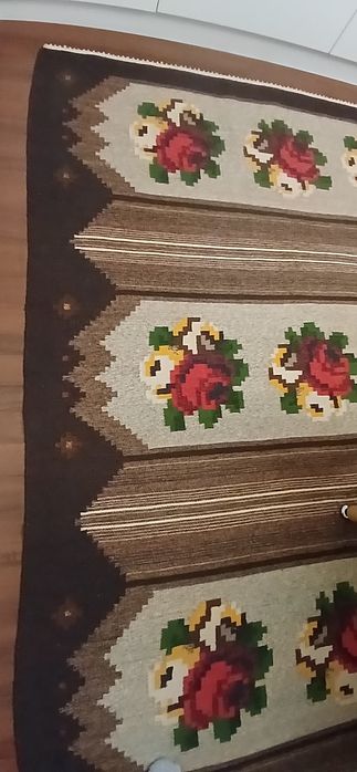 Шерстяной ковер ручной работы 1,6х2,7м. Винтаж!