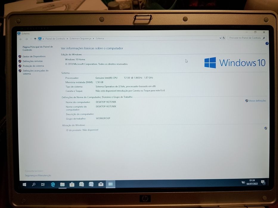 Computador portátil antigo