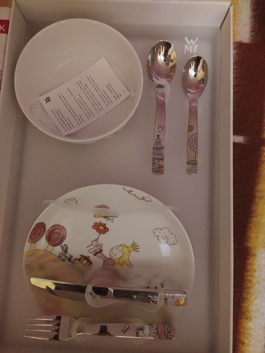 Zestaw WMF sztućce i porcelana dla dziecka