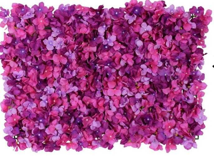 Painel Jardim Vertical de Parede com Flores Artificiais