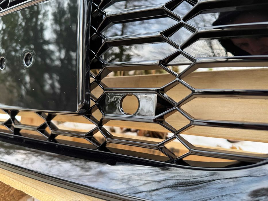 Grill Atrapa Audi A7 C8 18-22 styl RS7 ALL BLACK camera, ACC
