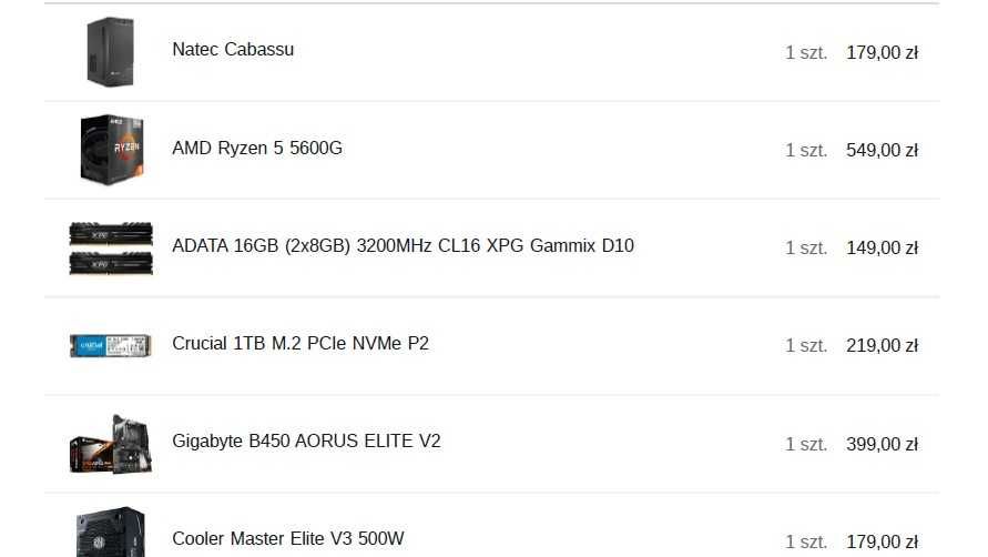 Komputer stacjonarny PC Natec bardzo dobre parametry