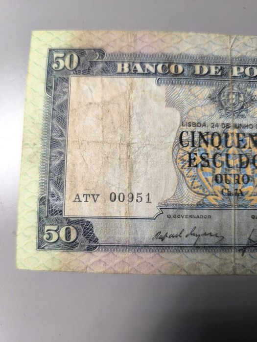 Nota de Banco 50 Escudos – 24/06/1960