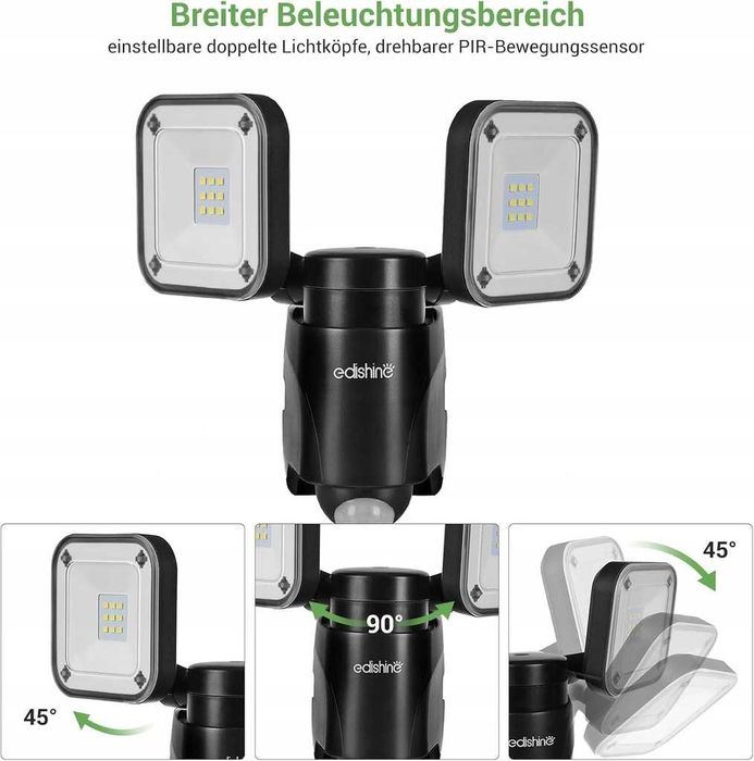 Halogen Szperacz Reflektor Bezprzewodowy LED R20 Czujnik Ruchu Cree