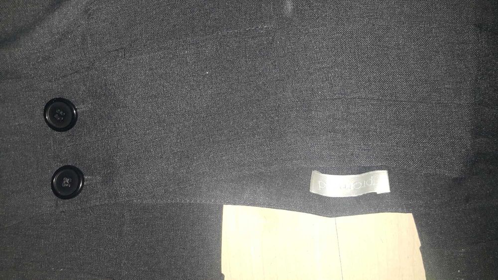 Spodnie grafitowe krój prosty, roz. 38 Promod