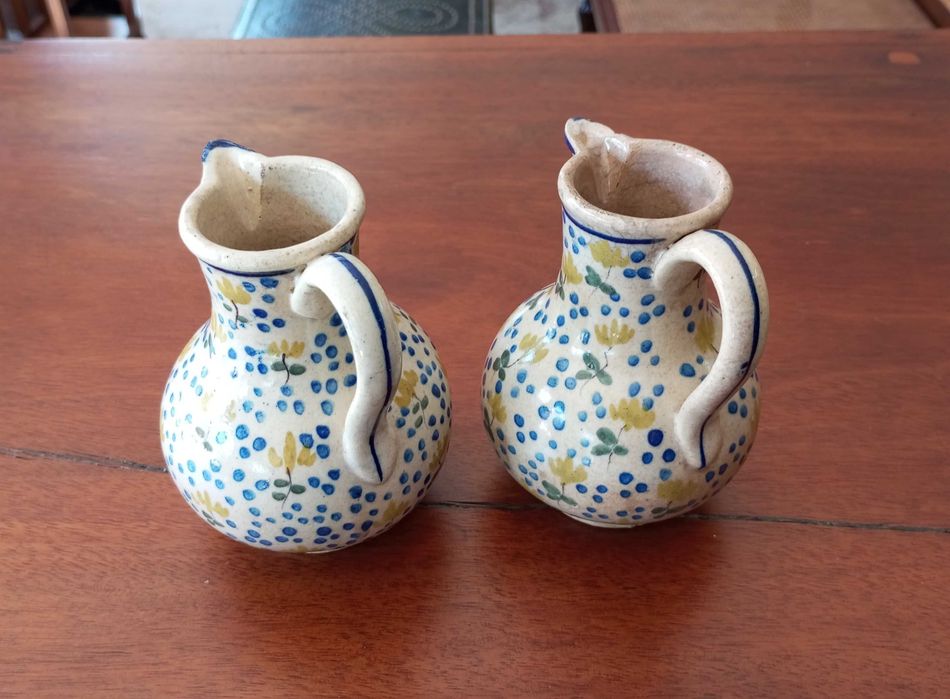 Antigo par de galhetas Portuguesas em faiança séc. XIX