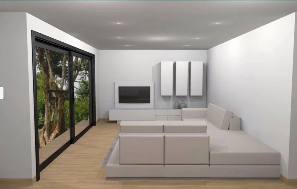 Sofá com formato em U com chaise longue e 5 lugares