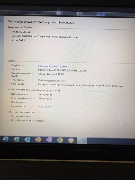 Laptop lenovo B 580