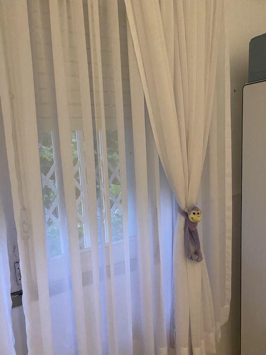 White double curtain. 1.60x1.60