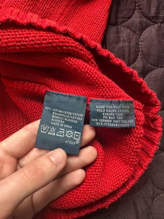 Sweter Polo Ralph Lauren czerwony klasyk logo – 100% bawełna  - unisex