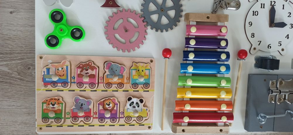 TABLICA Manipulacyjno - Edukacyjna Sensoryczna + Gratis Metryczka