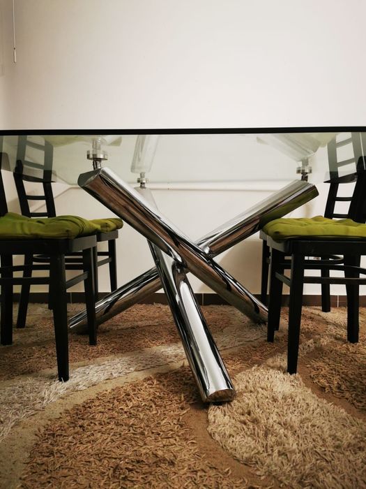 Mesa de Vidro grande 140 x 140