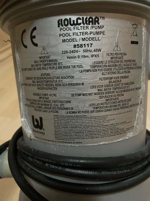 Pompa do basenu FlowClear + 3 nowe filtry