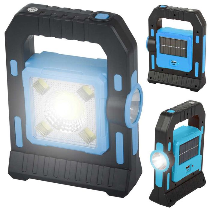 Latarka turystyczna LED lampa solarna biwakowa akumulator kemping