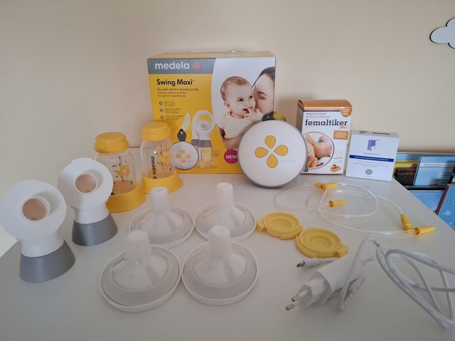 Nowy laktator elektryczny podwójny Medela swing maxi, gratisy