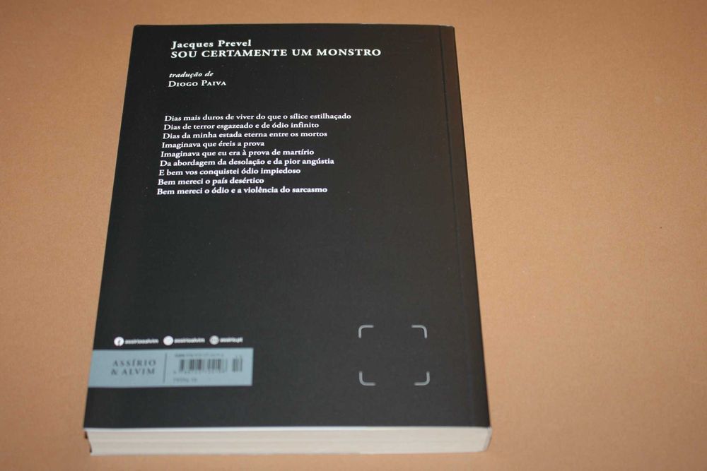 Sou Certamente um Monstro// Jacques Prevel
