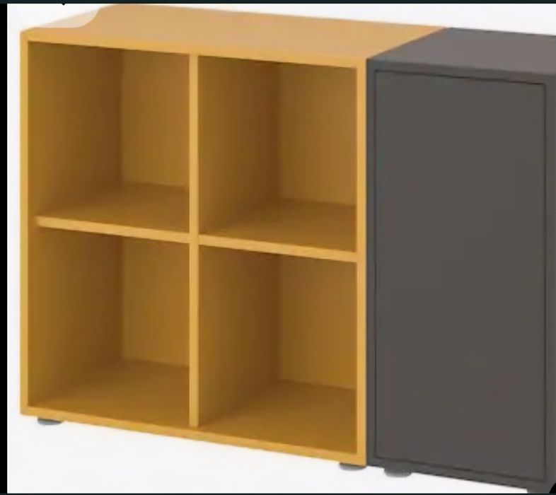 Meble ikea eket, regał żółty