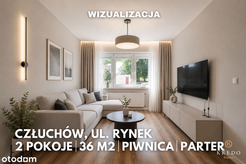 36 m² | 2 pokoje | Ogrzewanie miejskie | Piwnica | Człuchów, ul. Rynek