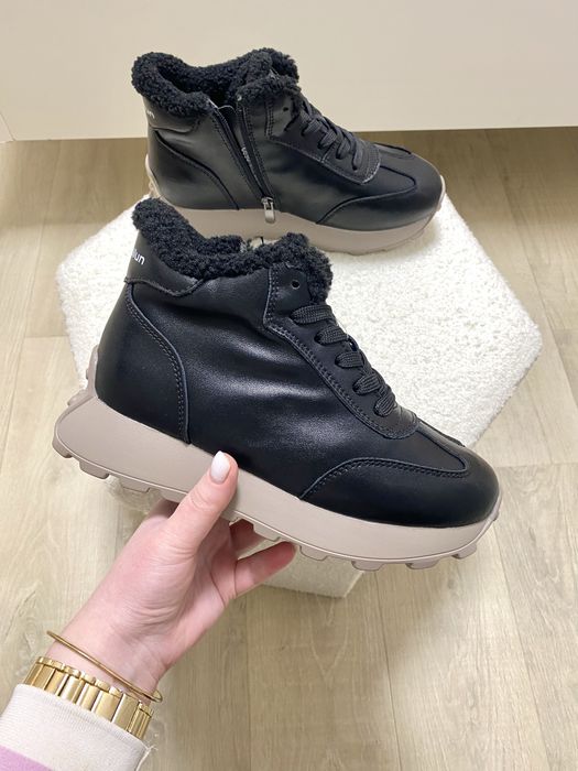 37-41 розм. Чорні зимові кросівки.Хайтопи.Високі кеди.Черевики