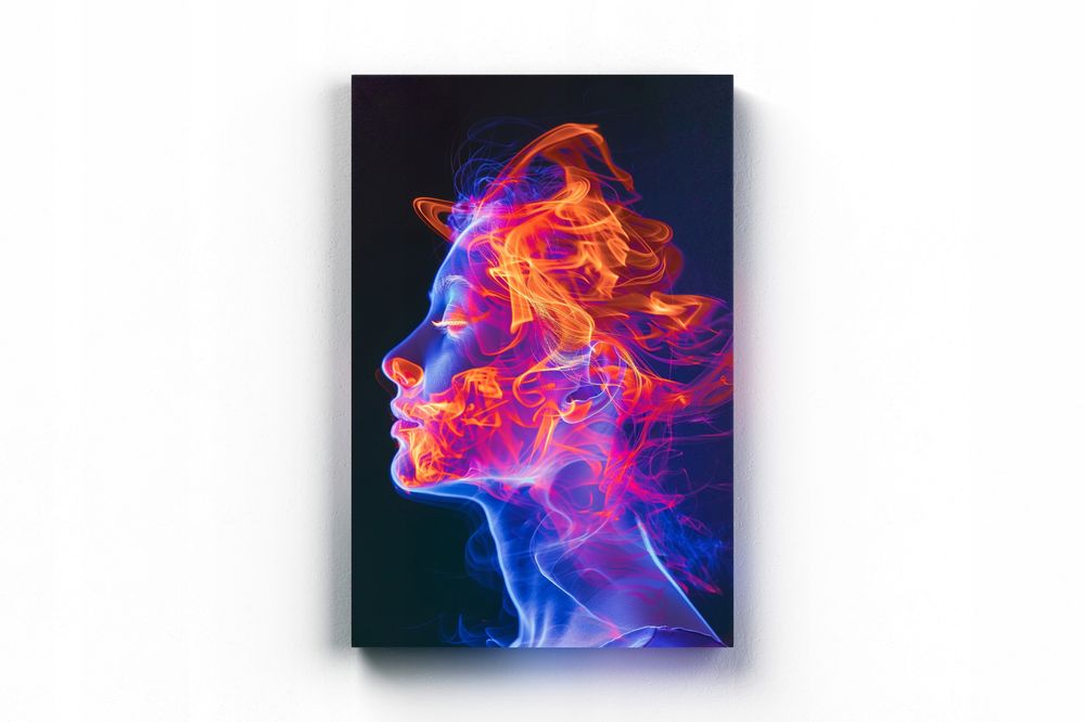 Intensywny Obraz na Płótnie Portret Kobiety 70x100 cm