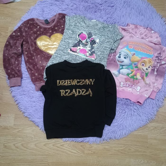 Bluzy dla dziewczynki rozmiar 116-128