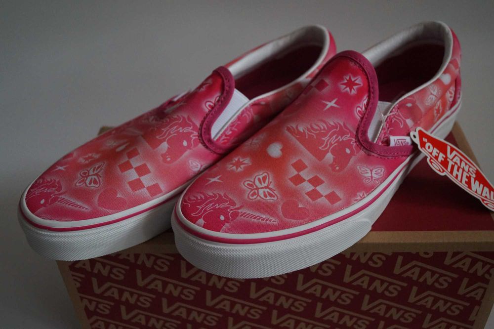 Nowe Vans Classic Slip-On Wsuwane r. 41 | 26.5 cm SZACHOWNICA Serca