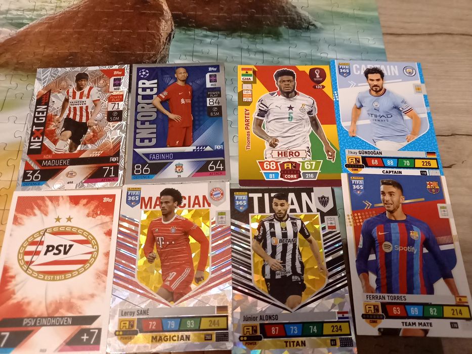 Karty match Attax, adrenalyn, word cup qatar