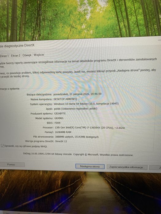 Laptop Gigabyte G6X 9KG od HaloGSM
