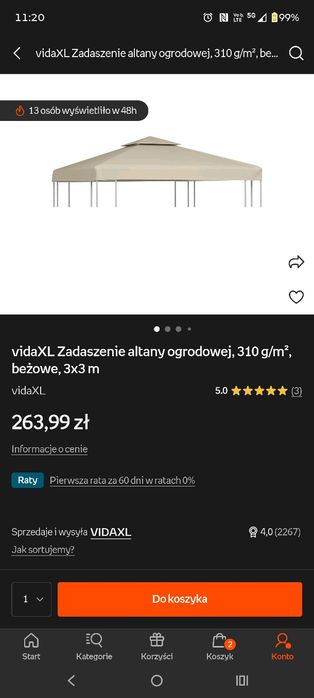 Daszek do altany ogrodowej