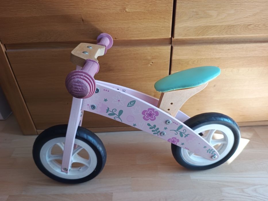 Rowerek biegowy dziecięcy drewniany