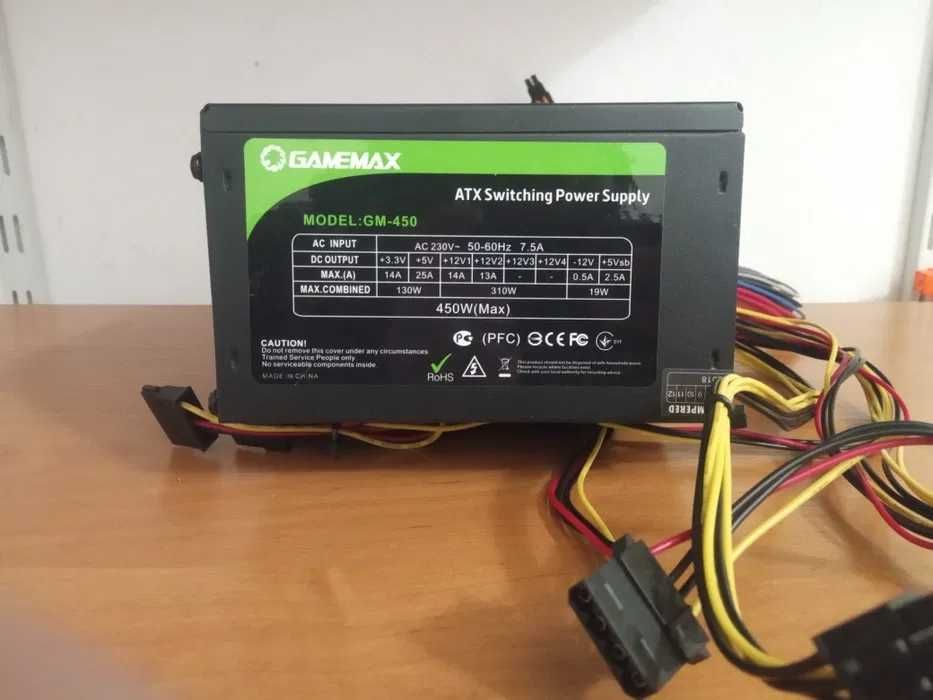 Новий Блок Живлення gamemax gm-450 pci-e 6+2 pin