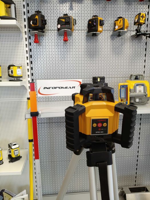 Niwelator Laserowy rotacyjny LAMIGO SPIN 305 zestaw statyw + łata 2,4m