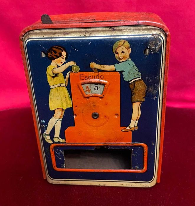 Mealheiro mecânico antigo GEOBRA – Alemanha pós-guerra