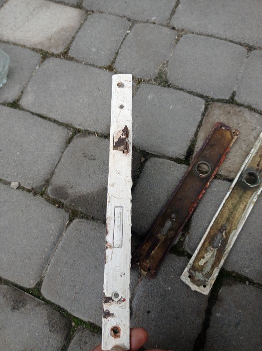 Врізний замок без ключа, латунні  ручки