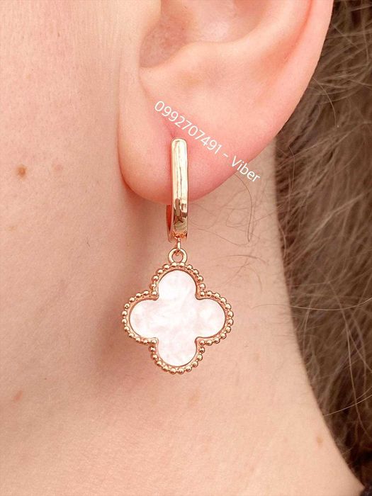 Позолоченные Серьги Клевер (Разные Модели), Конюшина.Позолота. Сережки