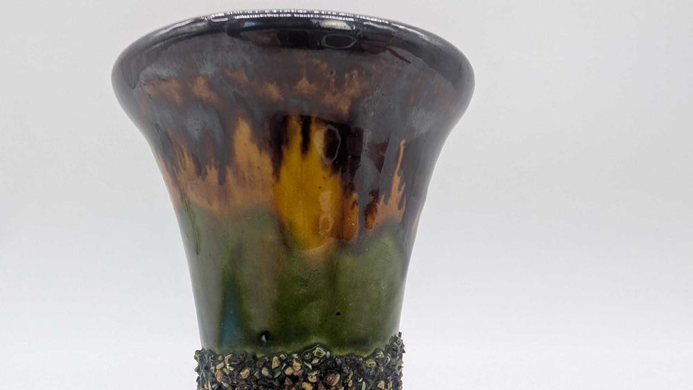Wazon ceramiczny szkliwiony vintage
