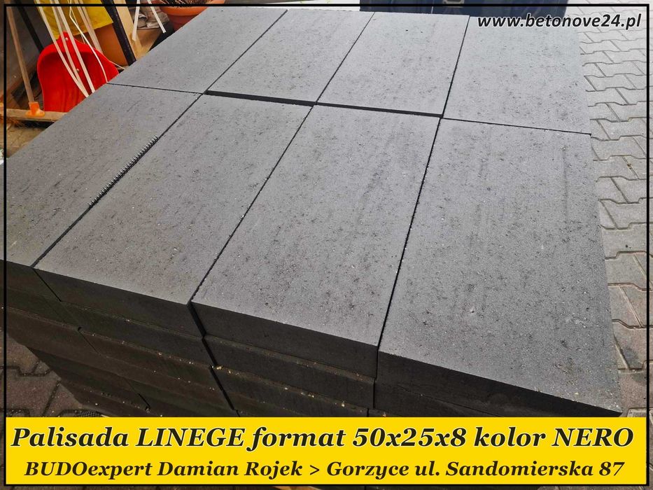 Palisada betonowa Forbet Lineage 50x25x8 NERO BIANCO