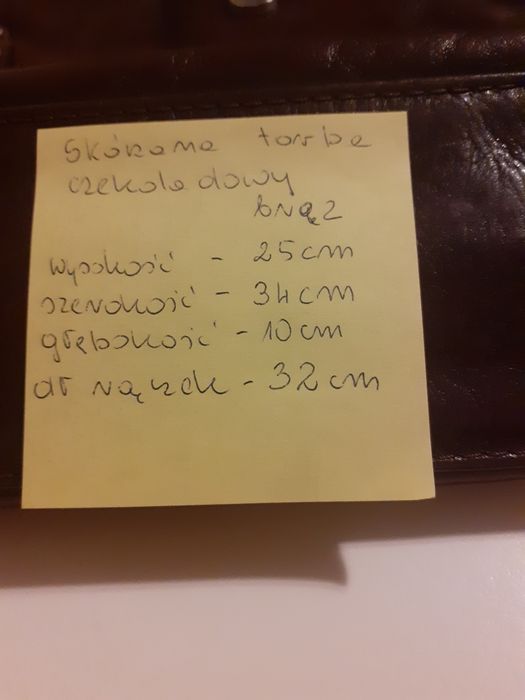 Skórzana  torba w kolorze czekoladowego brązu