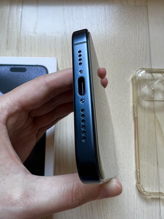 Ідеальний Стан 15 PRO MAX 1 Tb Терабайт Blue Titanium НА ДВІ СІМ КАРТКИ ФІЗИЧНІ Оригінал