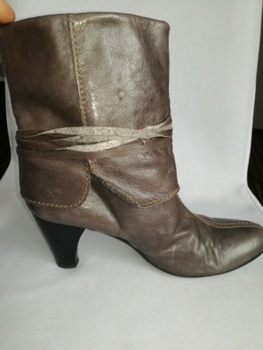 Botki buty skórzane wiosenne damskie przejściowe 37 skóra naturalna