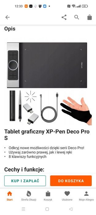Sprzedam tablet graficzny XP-PEN Deco S