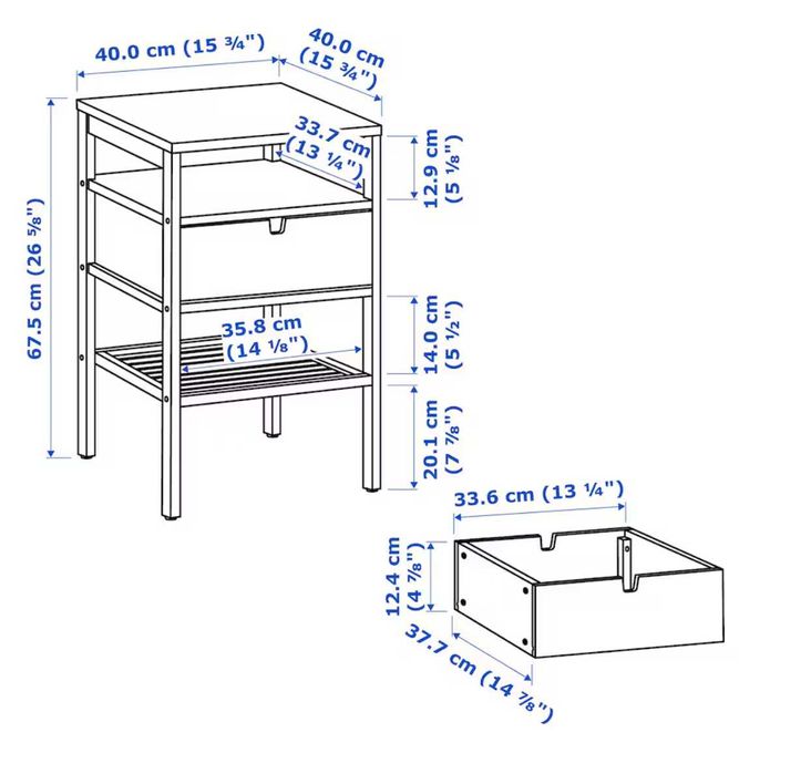 Mesa de cabeceira NORDKISA