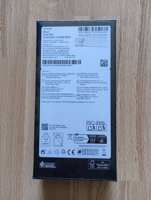 Смартфон vivo V50 5G 12/512GB Black